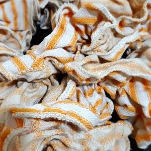 Set of 2 Orange and Cream Cloth Garland